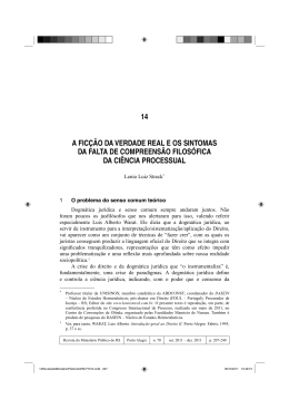 A Fic&ccedil;&atilde;o da Verdade Real e os Sintomas da Falta de