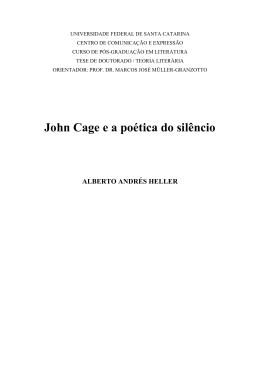 John Cage e a poética do silêncio