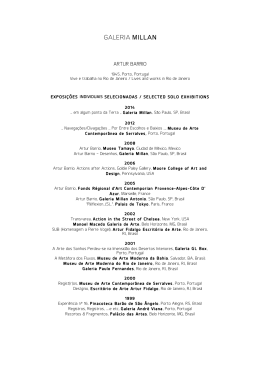 ARTUR BARRIO - Galeria Millan