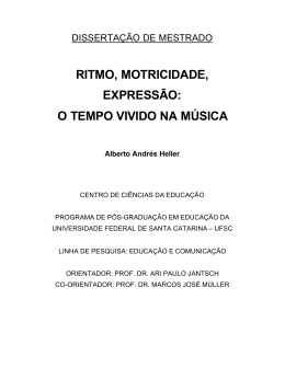 o tempo vivido na m&uacute;sica - Universidade Federal de Santa Catarina