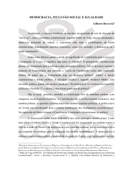 Gilberto Bercovici - Democracia, inclus&atilde;o social e