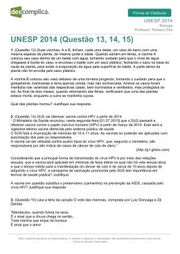 UNESP 2014 (Questão 13, 14, 15)