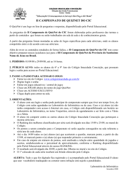 II CAMPEONATO DE QUIZNET DO CIC