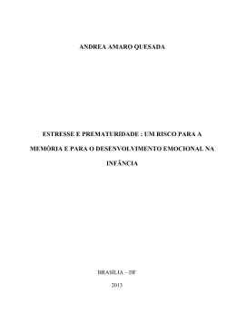 andrea amaro quesada estresse e prematuridade : um risco para a