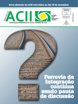 Ferrovia da Integra&ccedil;&atilde;o continua sendo pauta de discuss&atilde;o