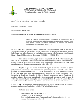 GOVERNO DO DISTRITO FEDERAL SECRETARIA DE ESTADO DE