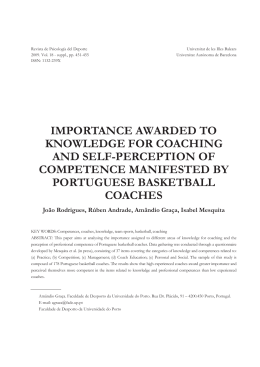 importance awarded to knowledge for coaching and self