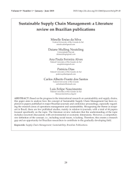 Sustainable Supply Chain Management: a Literature review on