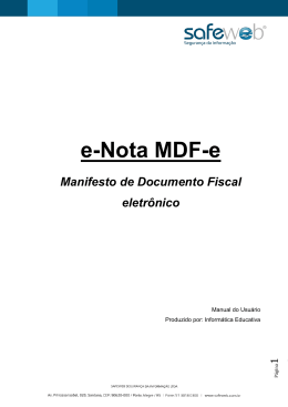 Manual MDF-e