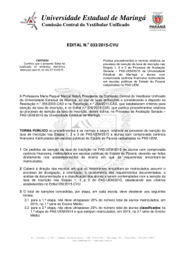 Edital nº 033/2015-CVU