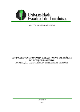 VICTOR HUGO BASSETTO SOFTWARE &ldquo;ENSINO&rdquo; PARA
