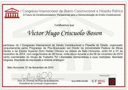 Victor Hugo Criscuolo Boson - II Congresso Internacional de Direito