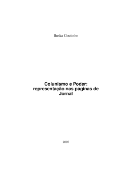Colunismo e Poder: representa&ccedil;&atilde;o nas p&aacute;ginas de Jornal
