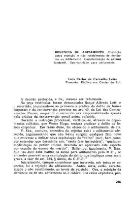 Denuncia ou aditamento