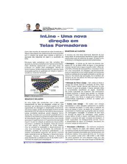 InLine: uma nova dire&ccedil;&atilde;o em telas formadoras