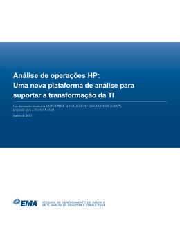 Análise de operações HP: Uma nova plataforma de análise para