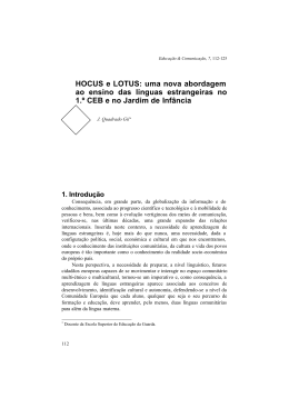HOCUS e LOTUS: uma nova abordagem ao ensino das - IC