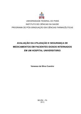 avaliação da utilização e segurança de medicamentos em