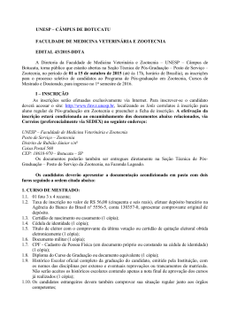 Edital - Faculdade de Medicina Veterinária e Zootecnia
