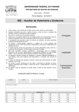 602 &ndash; Auxiliar de Veterin&aacute;ria e Zootecnia - NC