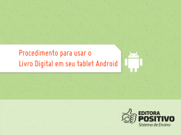 Procedimento para usar o Livro Digital em seu tablet Android