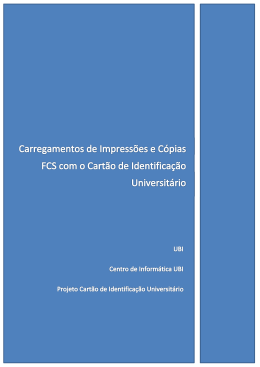 Impressões e Cópias FCS - CIU-UBI