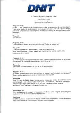 1&ordm; Caderno de Perguntas e Respostas