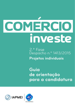 Guia de Orienta&ccedil;&atilde;o para a Candidatura