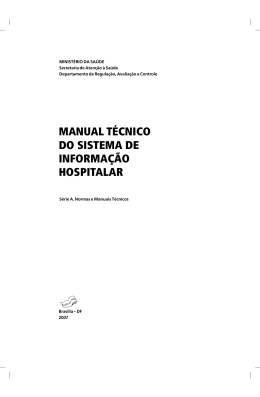 manual técnico do sistema de informação hospitalar