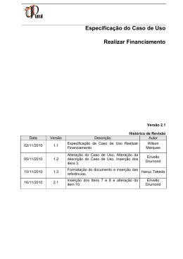 Documento de Especifica&ccedil;&atilde;o de Caso de Uso