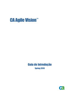 CA Agile Vision - Guia de Introdução