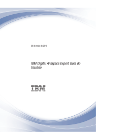 IBM Digital Analytics Export Guia do Usuário