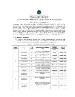 SERVI&Ccedil;O P&Uacute;BLICO FEDERAL MINIST&Eacute;RIO DA