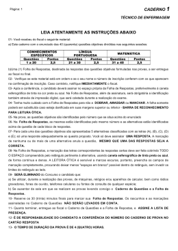 Prova e gabarito do Concurso para Cabo BM T&eacute;cnico em