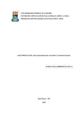 ASCENDINO LEITE: uma representação do “ser leitor” no