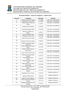 resultado final de estagi&aacute;rios &ndash; dcj