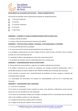 instrumento de avalia&ccedil;&atilde;o institucional