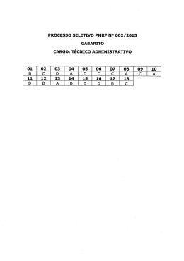 Gabarito Técnico Administrativo II pdf