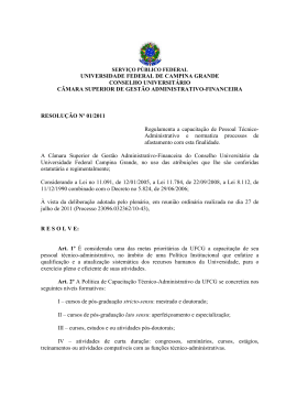 resolu&ccedil;&atilde;o n&ordm; 01/2011 - Universidade Federal de Campina Grande