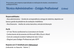 consulte aqui o perfil pretendido – técnico administrativo – Lisboa