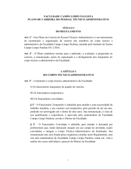 FACULDADE CAMPO LIMPO PAULISTA PLANO DE