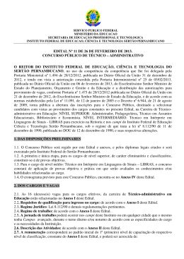 EDITAL Nº 11 DE 26 DE FEVEREIRO DE 2013 - IF Sertão-PE