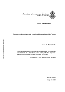 Fl&aacute;via Vieira Santos Transgress&atilde;o melancolia e mal na