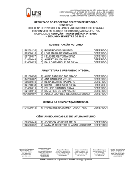 RESULTADO DO PROCESSO SELETIVO DE REOP&Ccedil;&Atilde;O