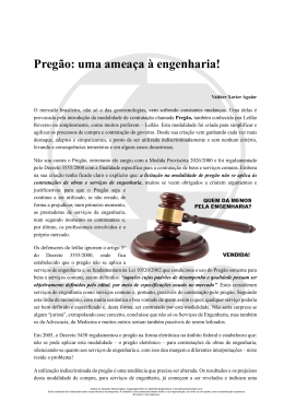Pregão: uma ameaça à engenharia! - ANEA