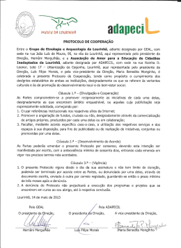 Protocolo - Museu da Lourinh&atilde;