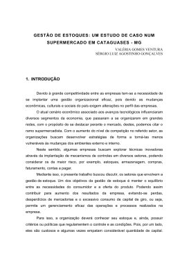 gest&atilde;o de estoques: um estudo de caso num supermercado em