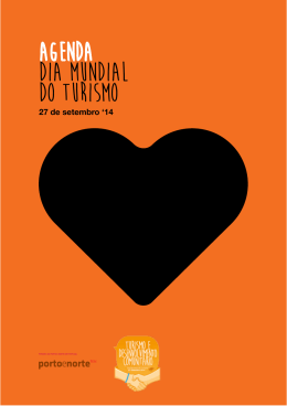 AgendA dIA MUndIAL dO TURISMO