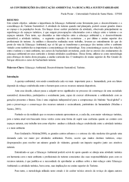 AS CONTRIBUI&Ccedil;&Otilde;ES DA EDUCA&Ccedil;&Atilde;O AMBIENTAL NA BUSCA