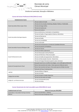 Ensino profissional/Ensino vocacional